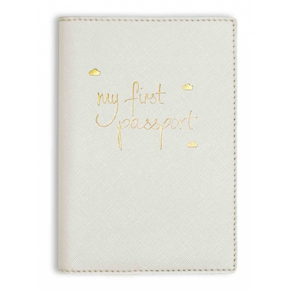 Baby Passport Holder - My First Passport - Metallic White