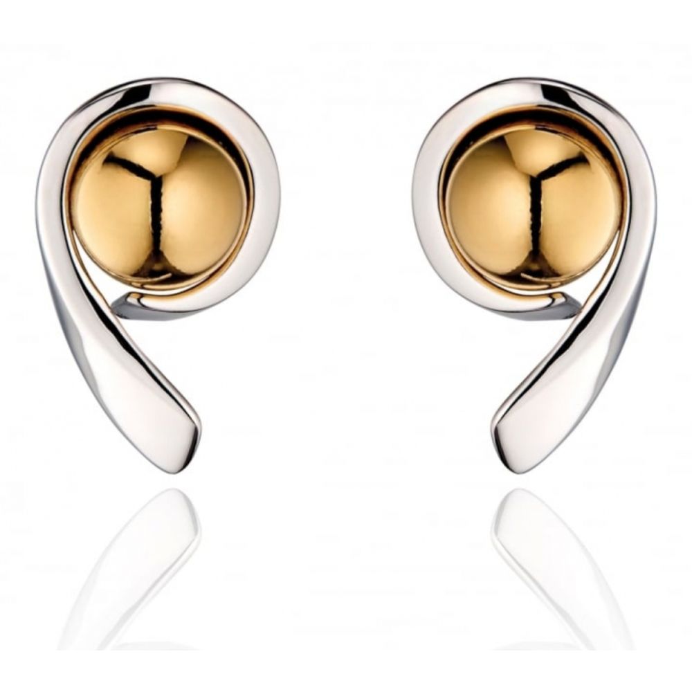 Ribbon Ball Stud Earrings