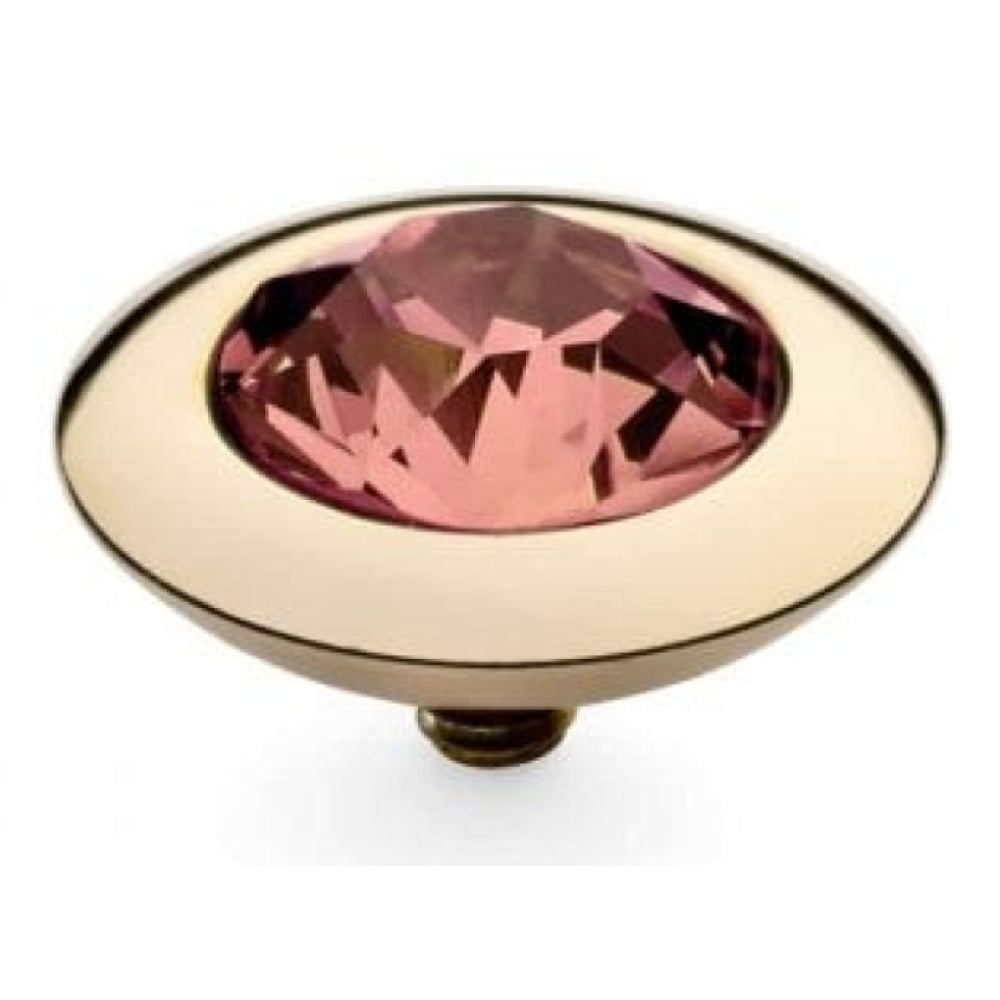 Famosa Gold 13mm Tondo Ring Top Rose Peach