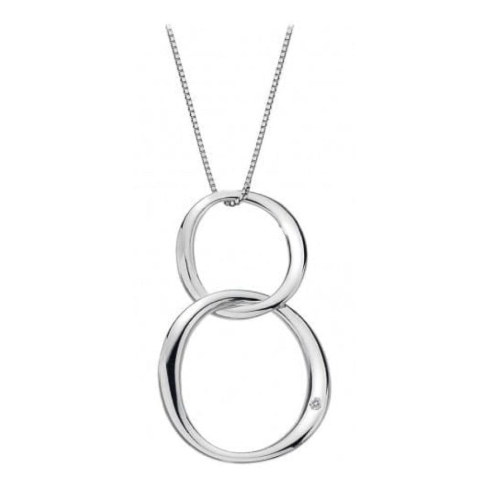 Ladies Go With The Flow Double Circular Link Necklace