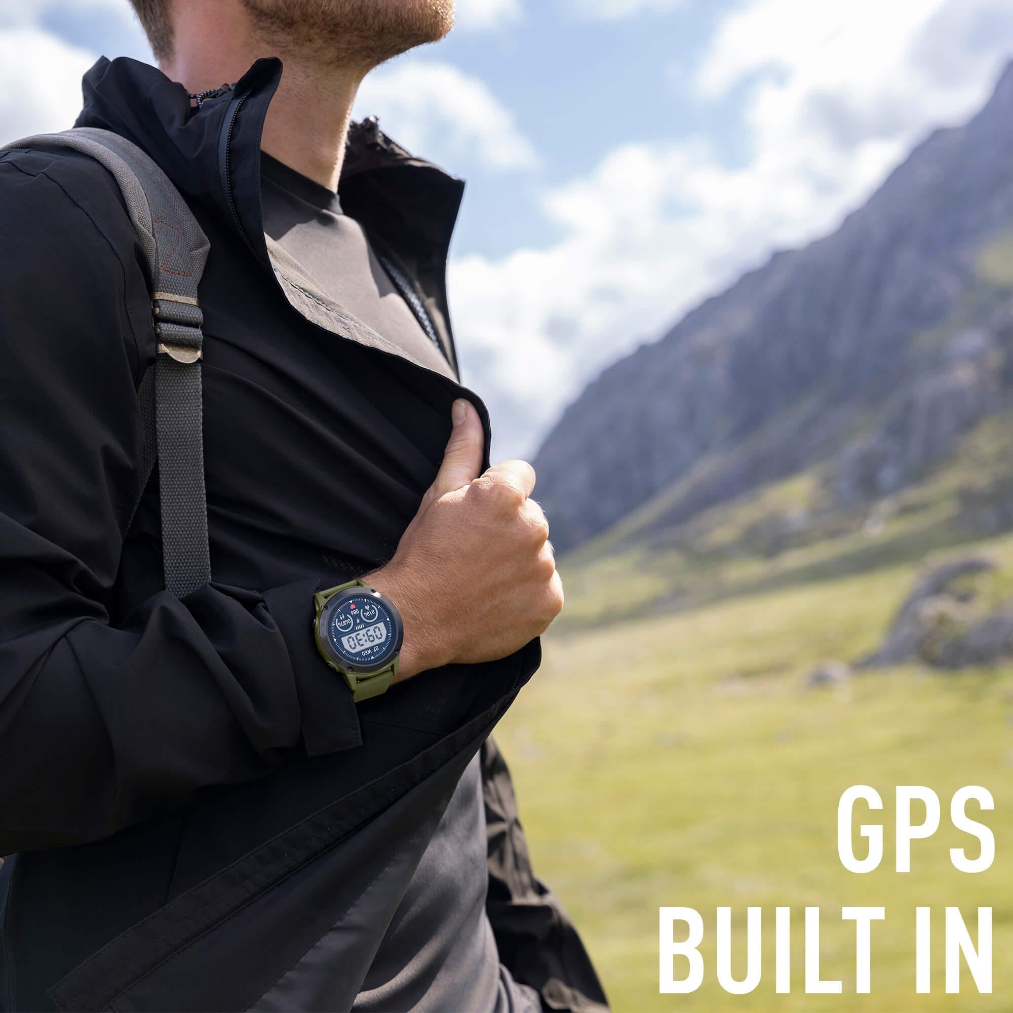 Series 18 Khaki Smart Watch With Built-In GPS