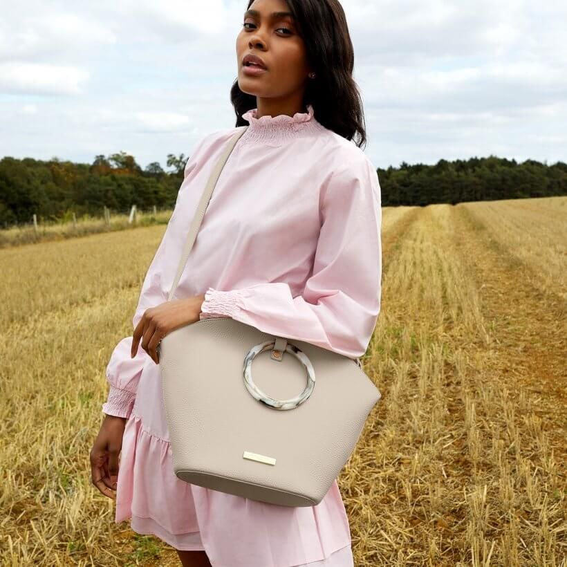 Capri Round Handle Bag | Off White