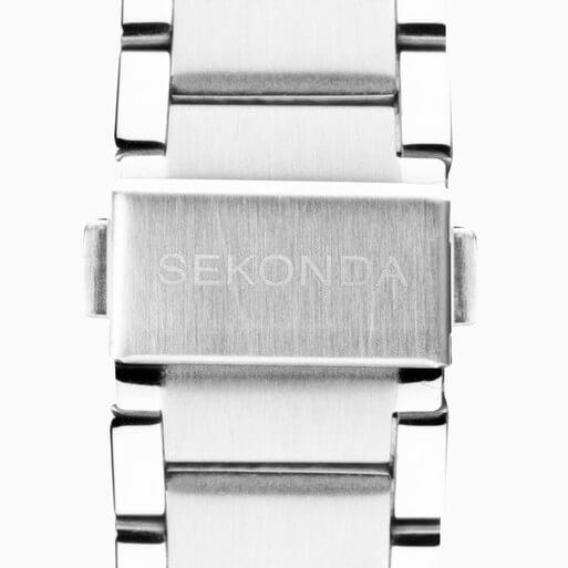 Silver Case with Silver White Dial & Stainless Steel Bracelet Men's Watch