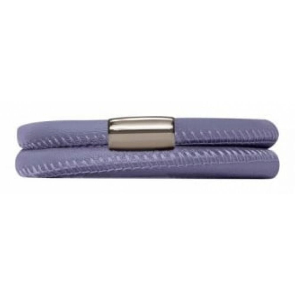 Dark Purple Double Band Leather Bracelet