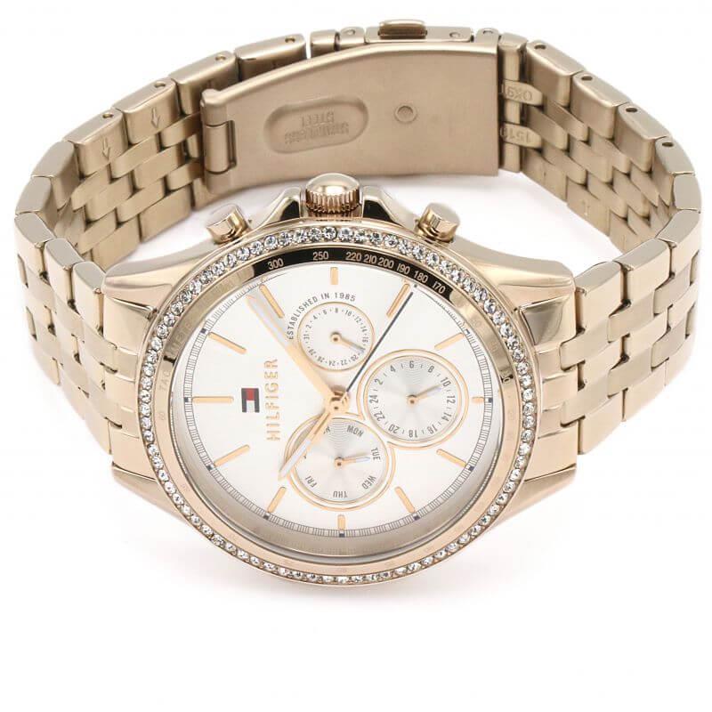 Womens Rose Gold CZ Chronograph Ari Watch