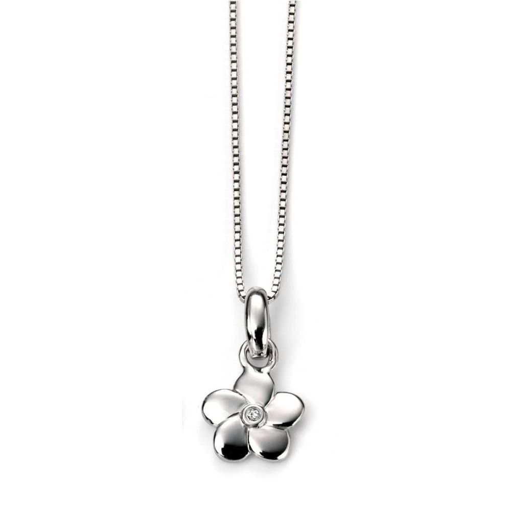 Girl's Sterling Silver Flower Pendant
