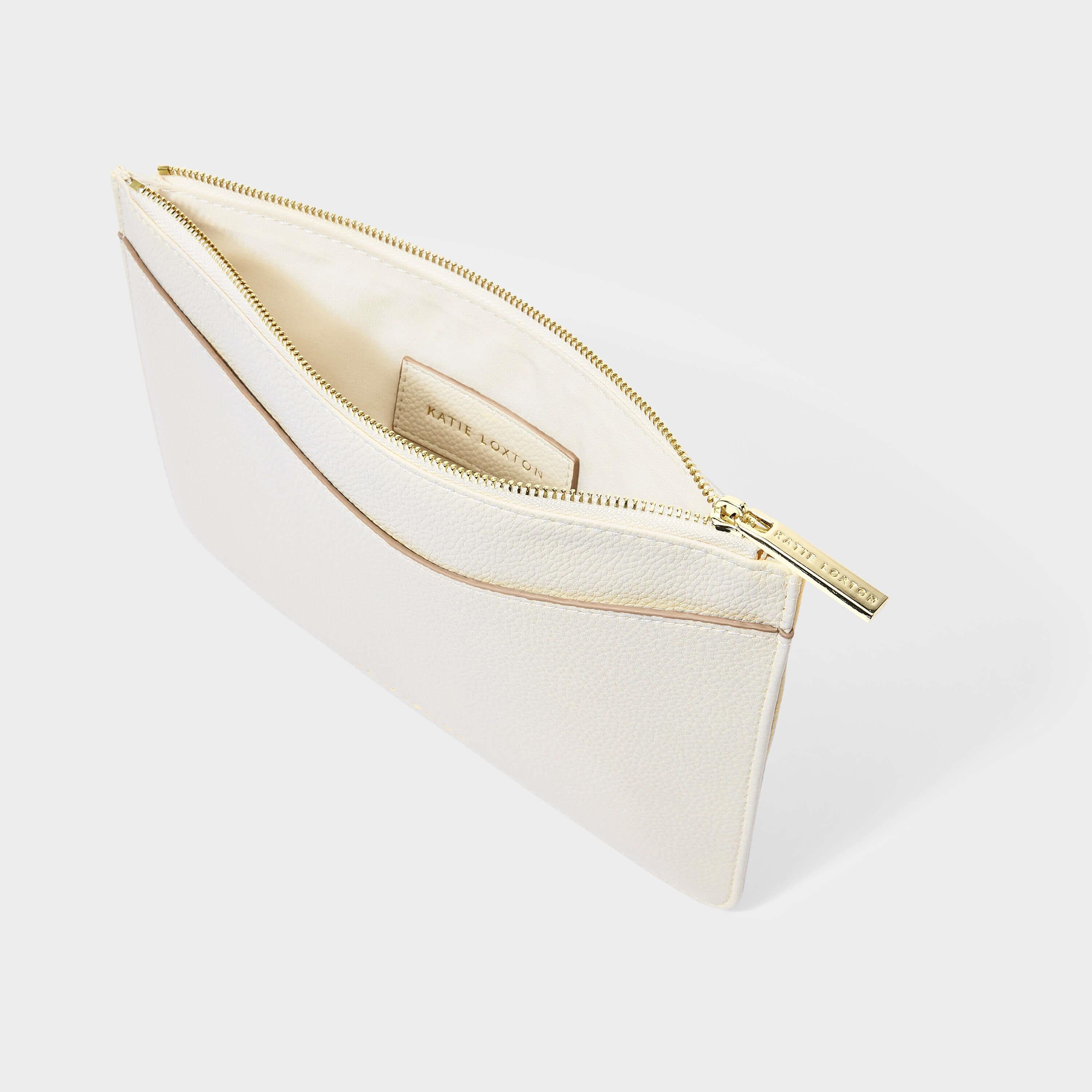 Cara Pouch | Off White | 16 X 24 X 1.5cm