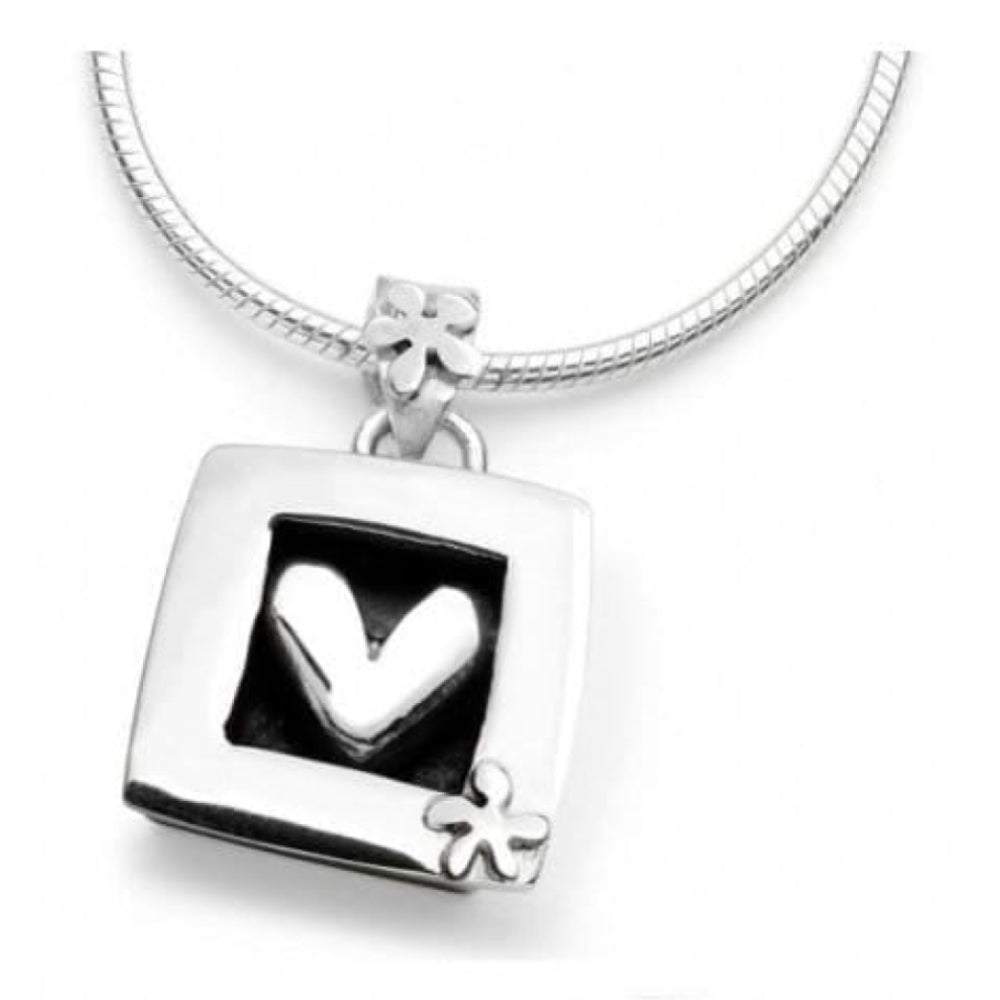Secrets Sterling Silver Heart Necklace