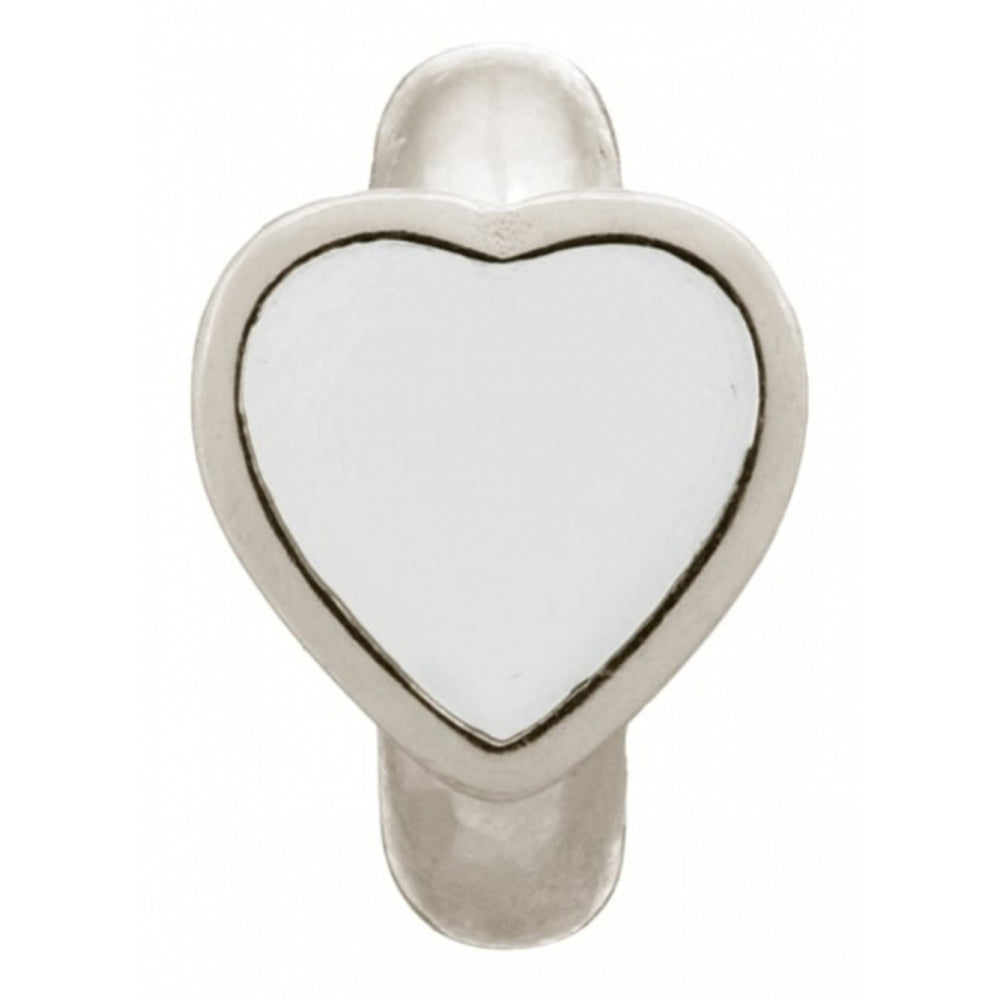 Mother Of Pearl Heart Sterling Silver Charm