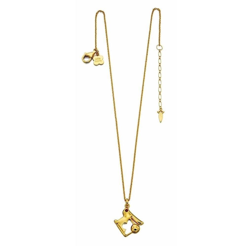 Red Swarovski Yellow Gold Plated Rabbit Necklace