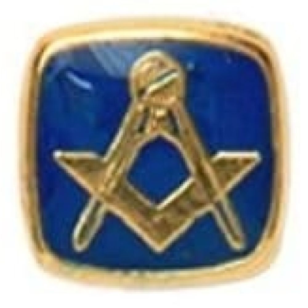 Blue Cushion Masonic Tie Tac