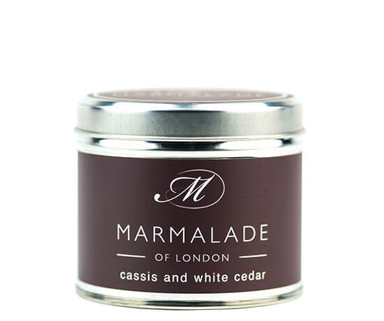 Cassis & White Cedar Medium Tin Candle