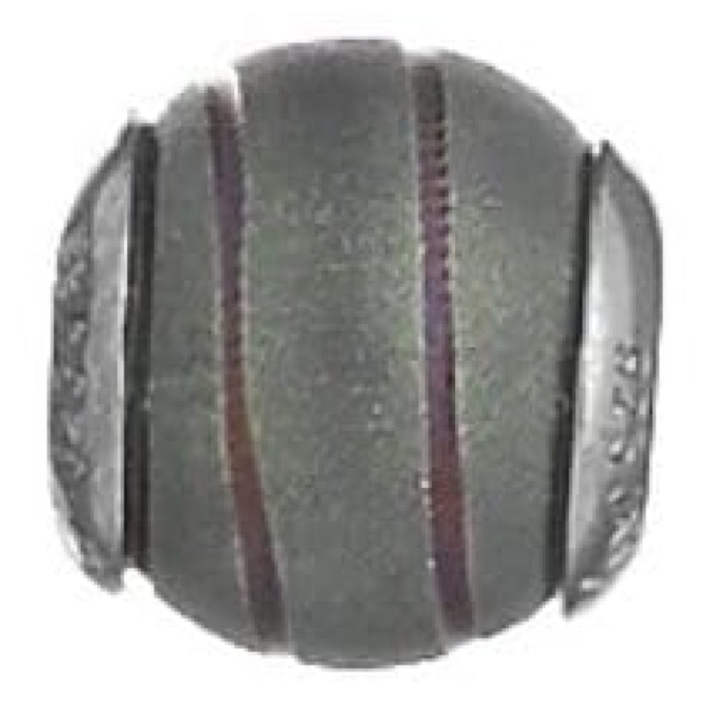 Black Rhodium Sterling Silver Lovelink With Purple Stripes