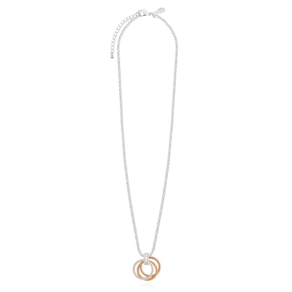 Florence Loop Necklace Silver Rose Gold Necklace
