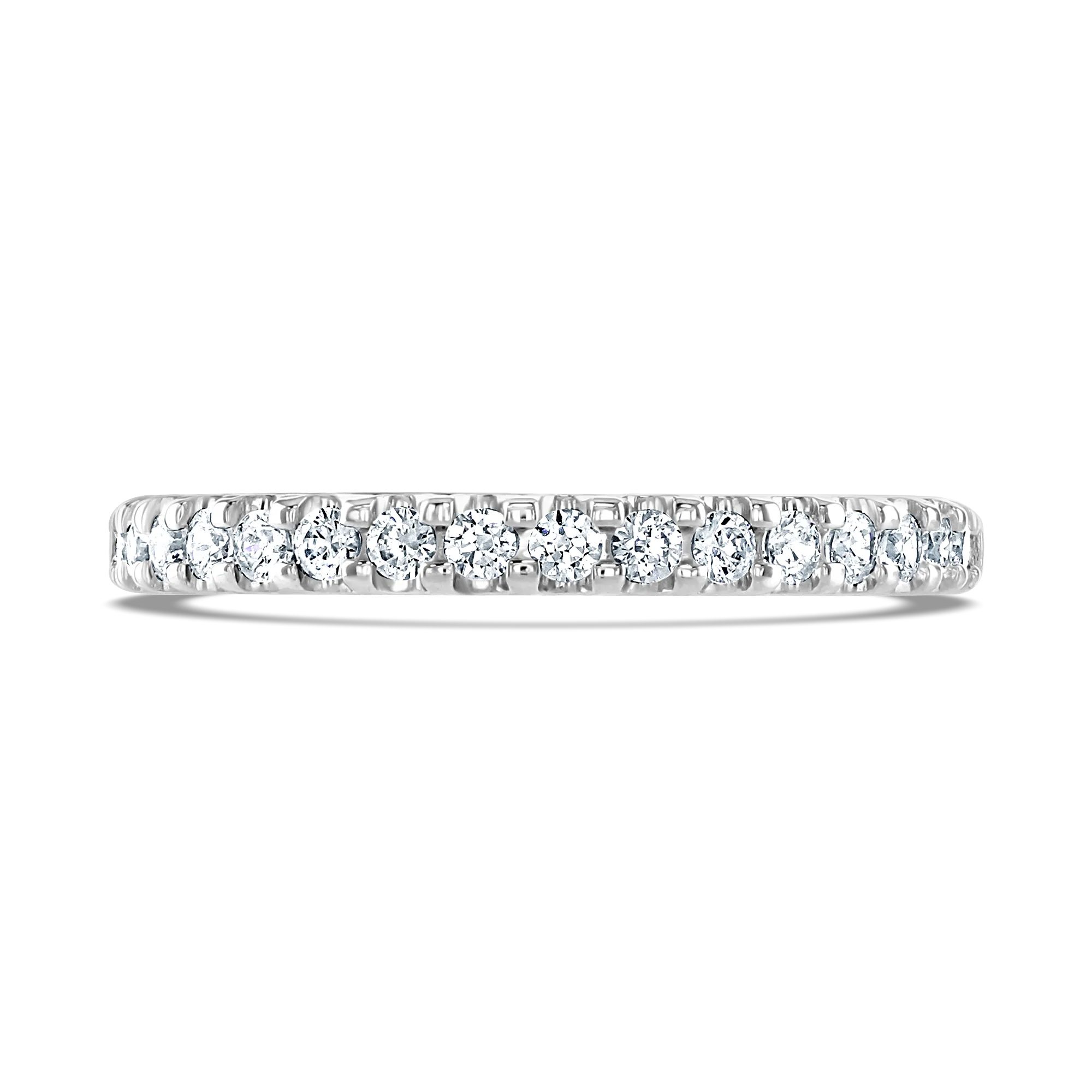 Platinum Claw Set Round Brilliant Cut Diamond Band
