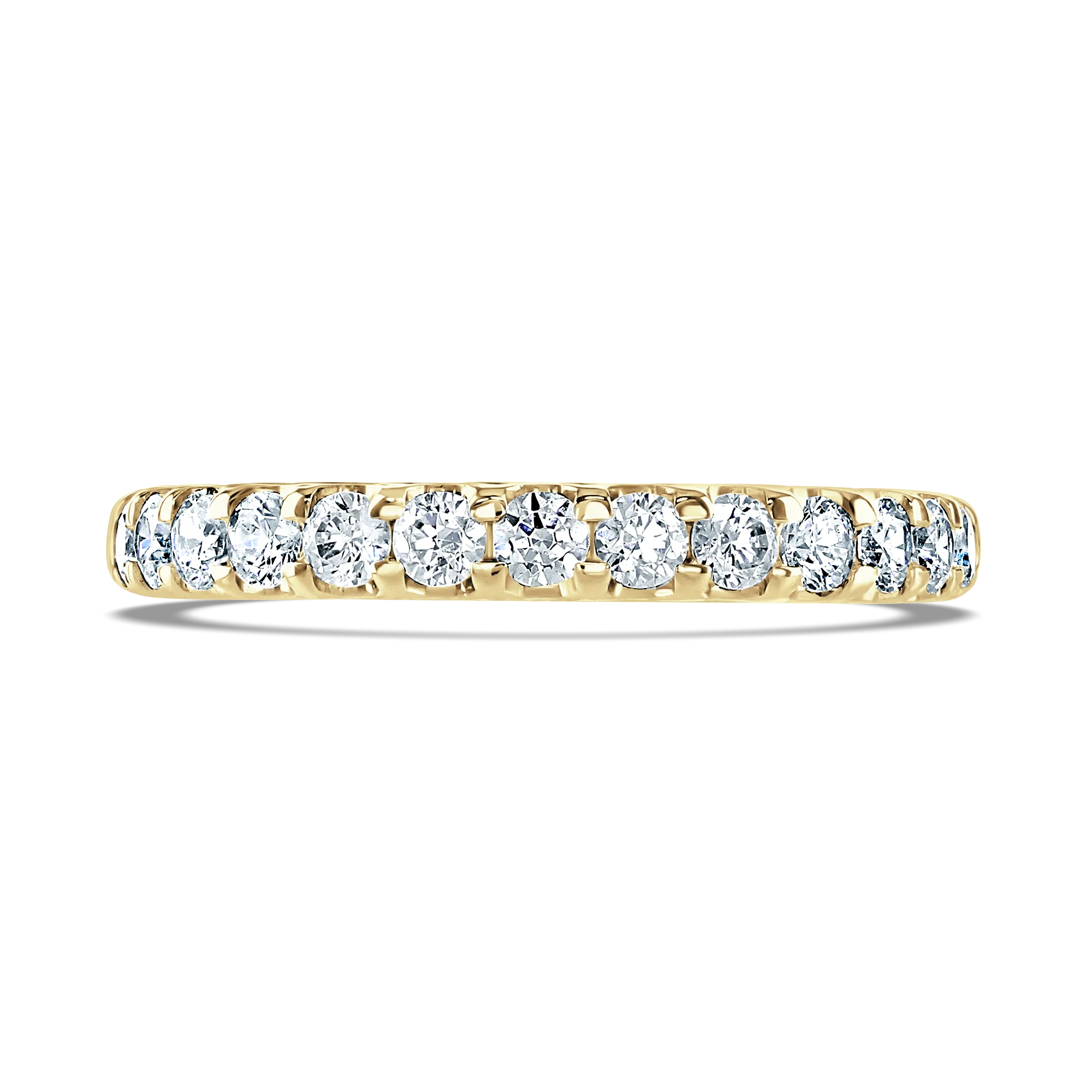 18ct Yellow Gold Half Set Diamond Band