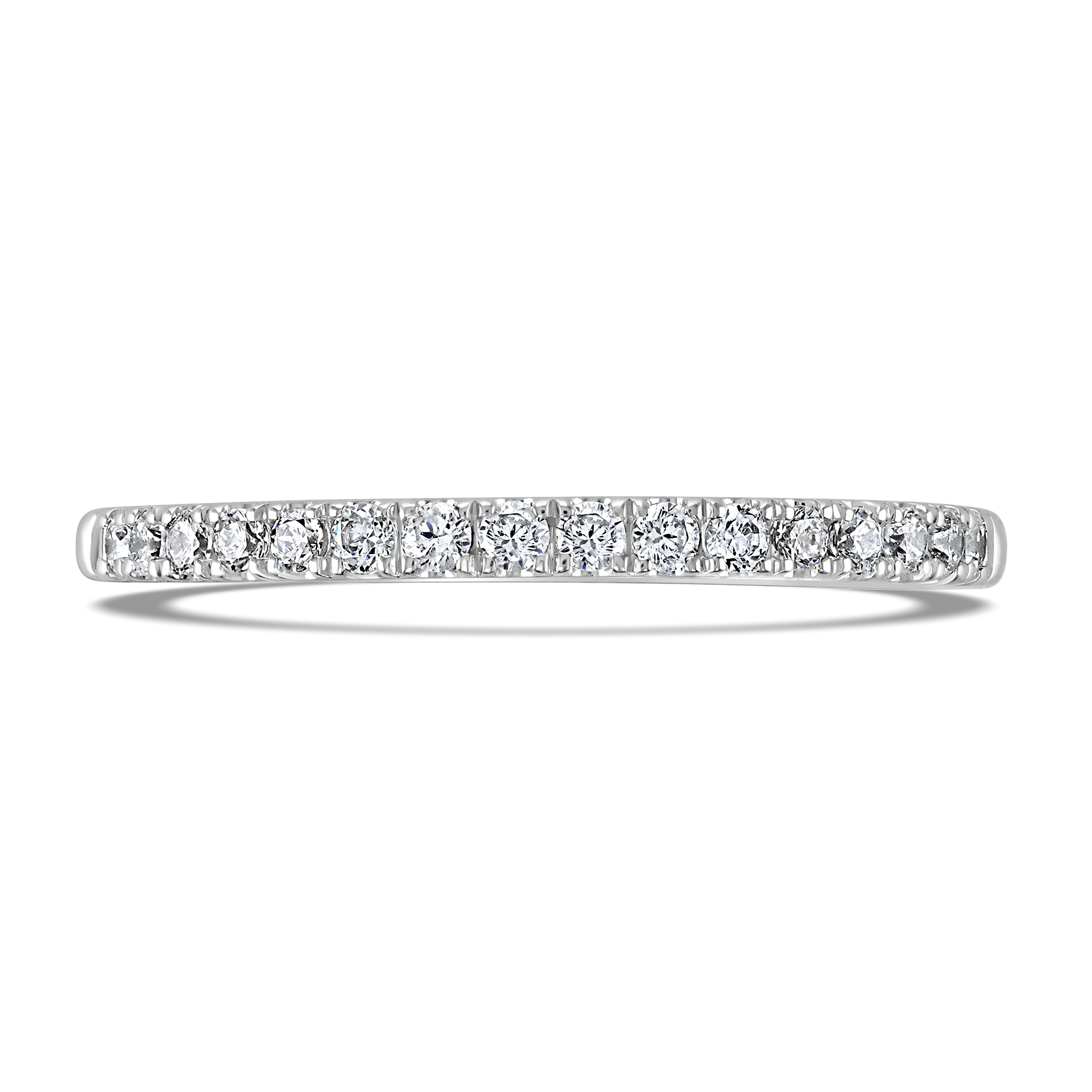 Platinum Half Set Diamond Band With Laboratory Grown Diamonds Ring-N