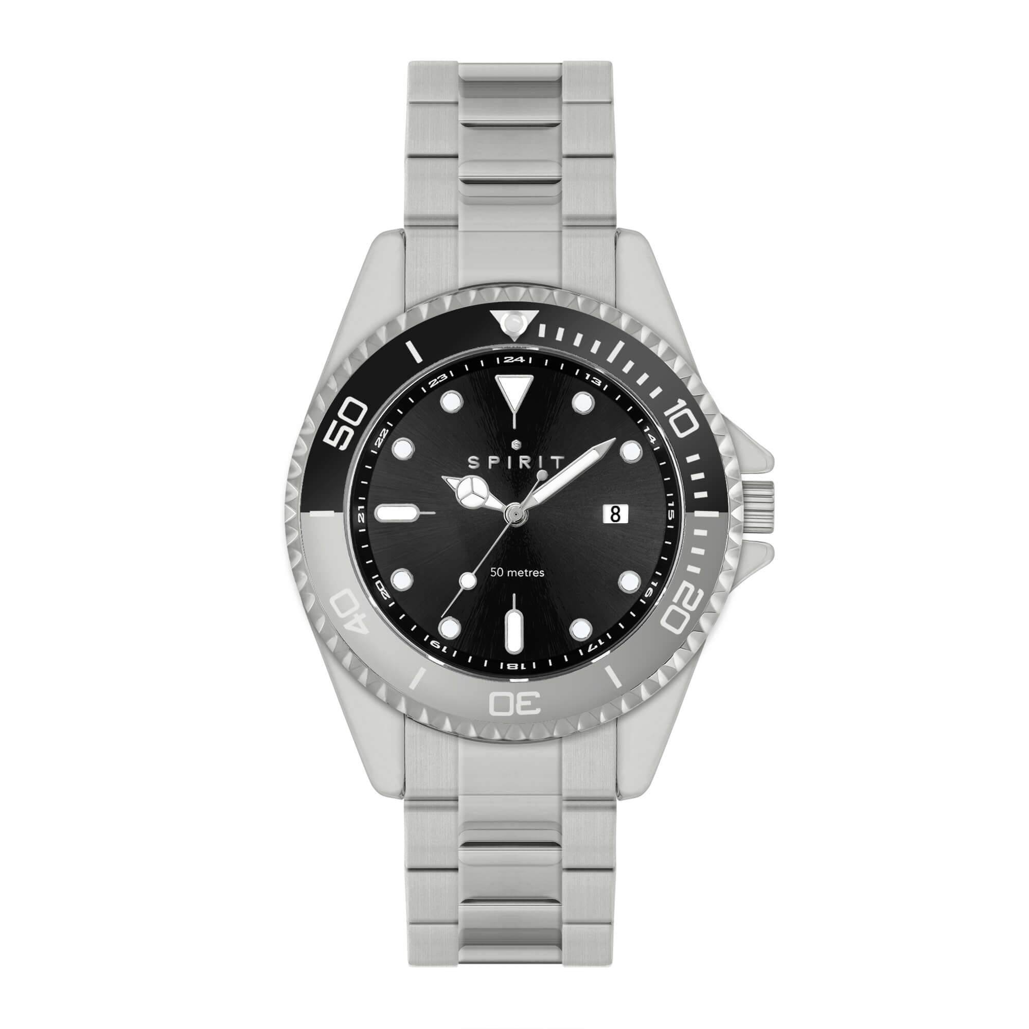 Gents Pale Polished Silver Stainless Steel Bracelet Watch