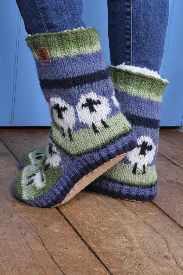 Flock Of Sheep Slipper Socks- Eu 37-39