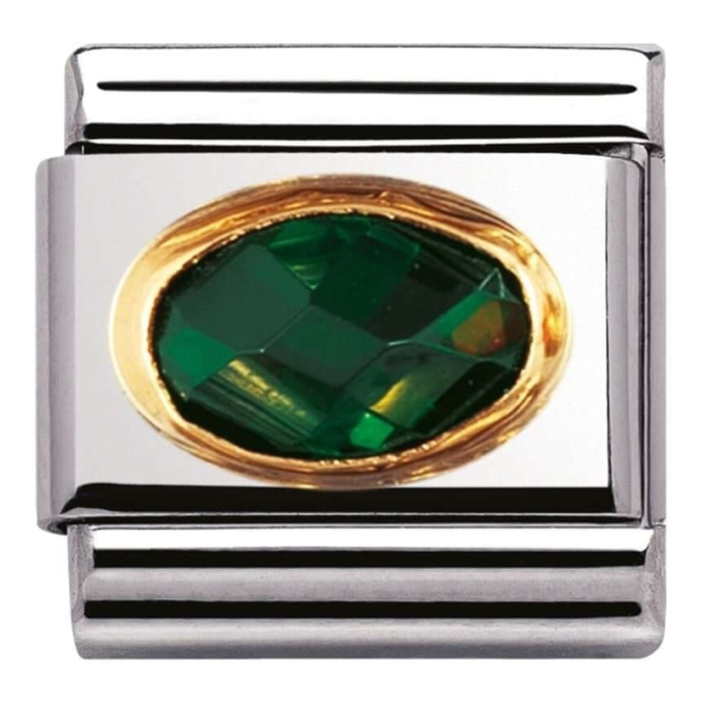Classic Gold Set Emerald Link