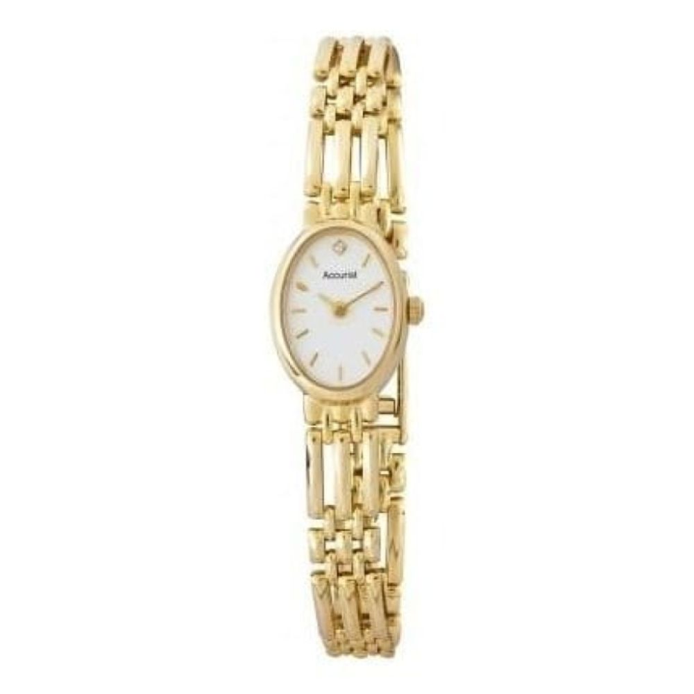 9ct Gold Linked Oval Ladies Bracelet Watch