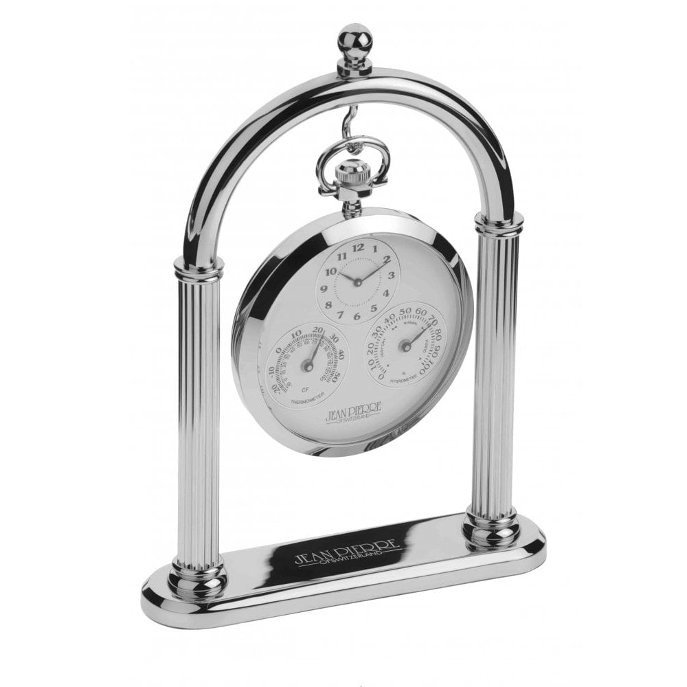 Gents Open Face 'Weather Station' Pocket Watch With Stand