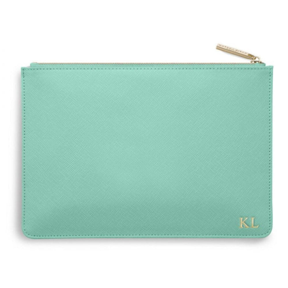 Perfect Pouch | Leaf Print | Seafoam Green | 16 X 24 Cm