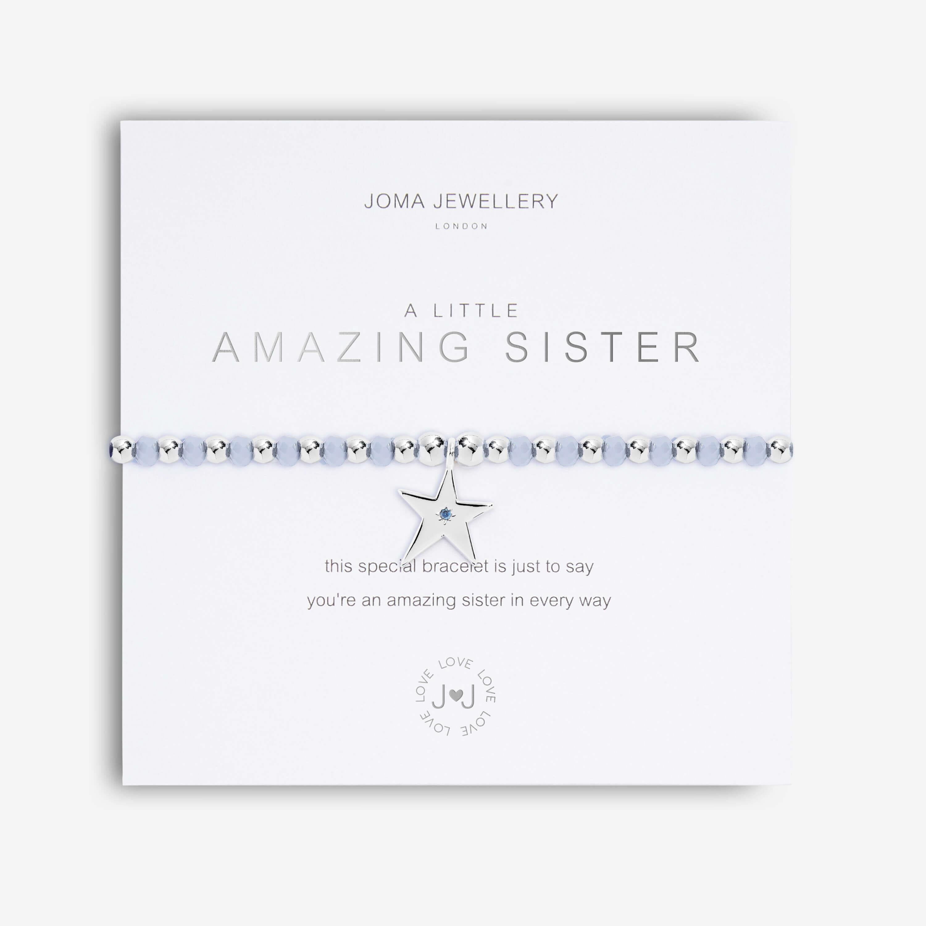 Colour Pop A Little | Amazing Sister | Silver | Bracelet | 17.5cm Stretch