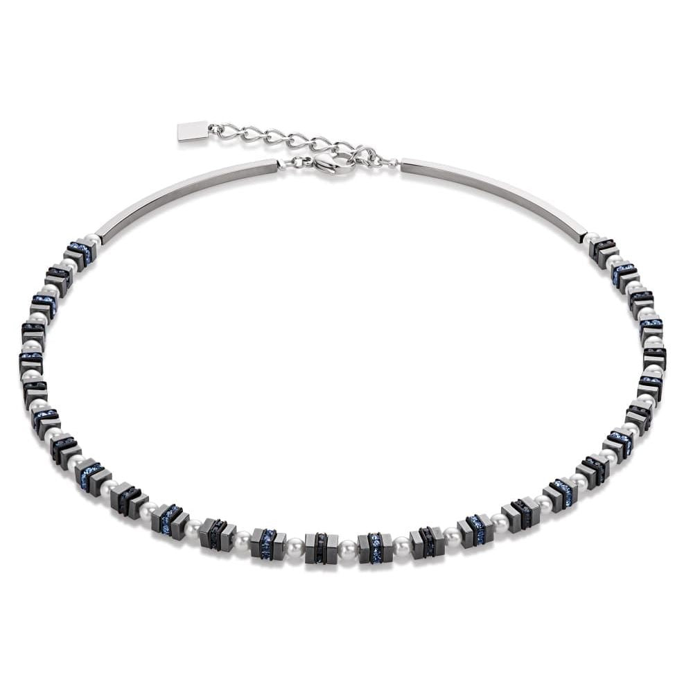 Blue Crystal & Pearl Necklace