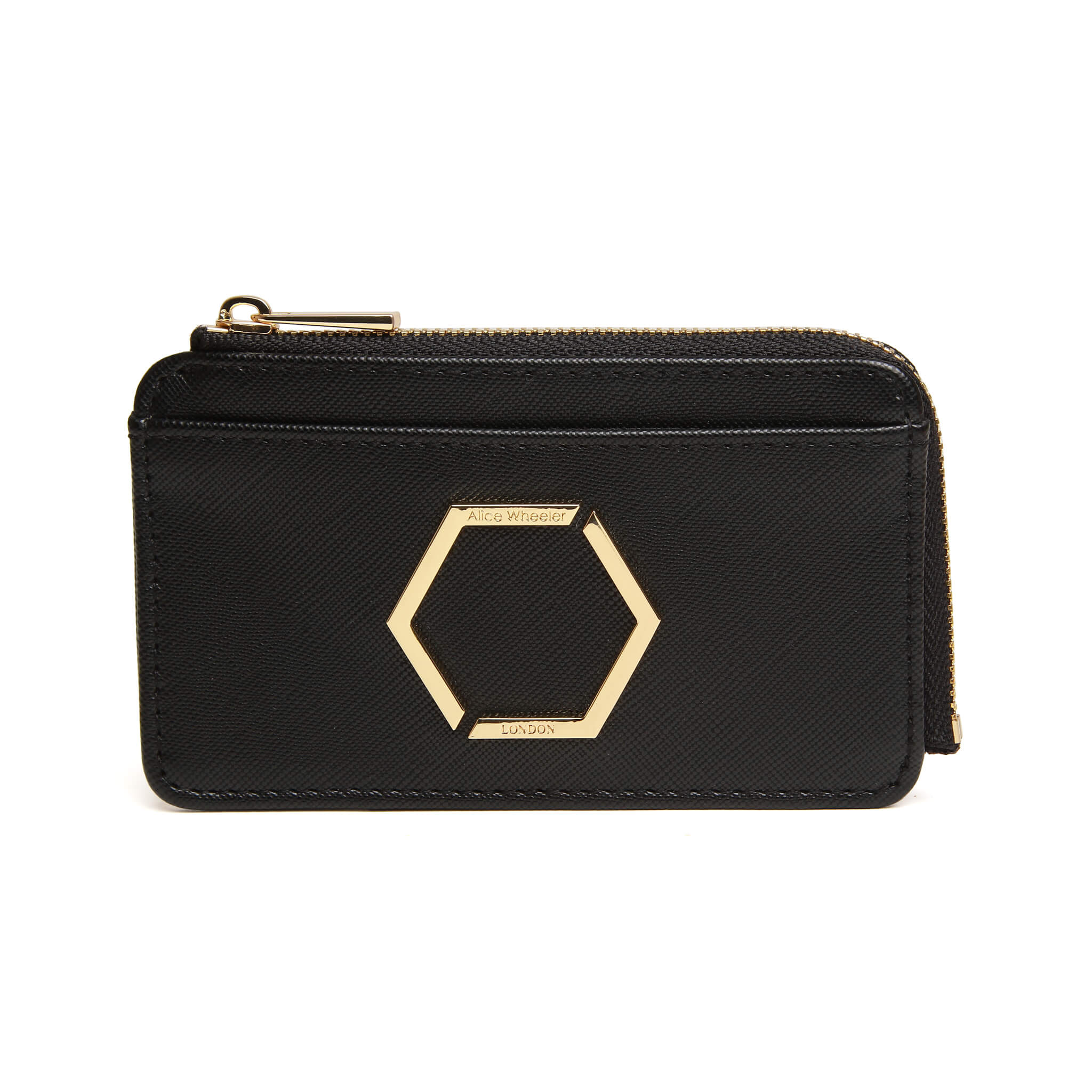 Bath Honeycomb Coin/Card Purse In Black