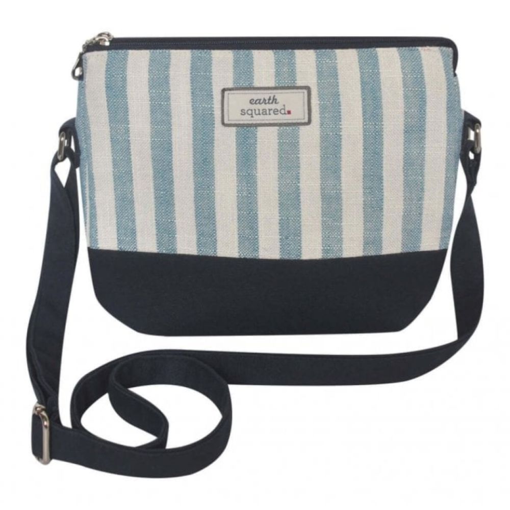 Blue Stripe Messenger Bag