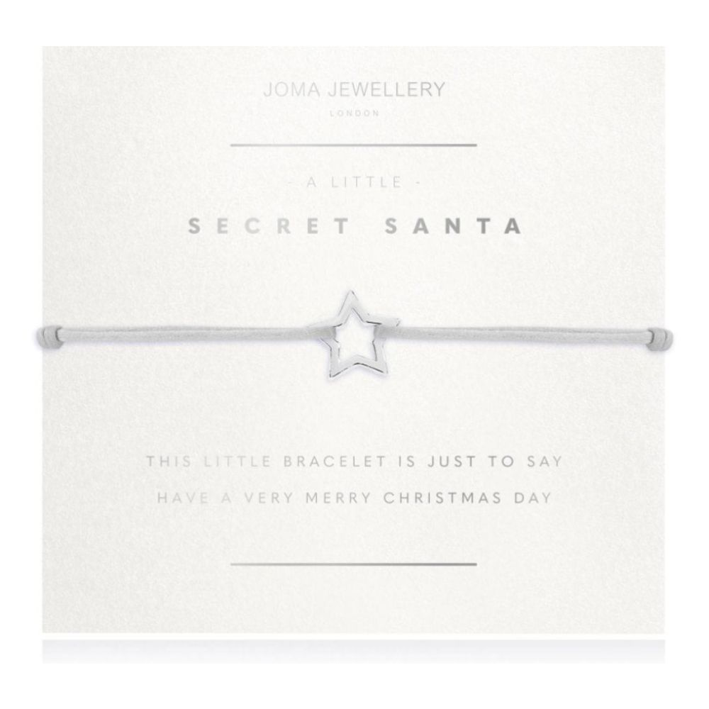 A Little - Secret Santa - Silver- 18cm Adjustable Bracelet