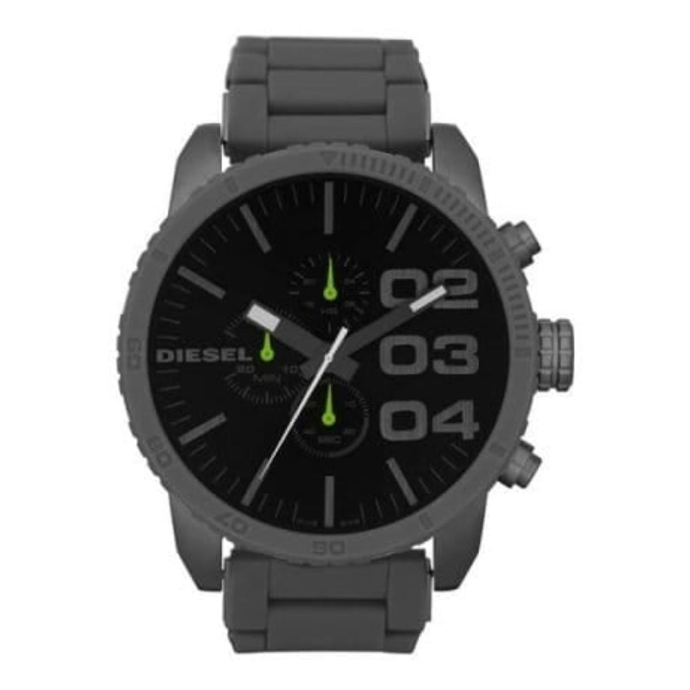 Men's Gunmetal Chronograph Stainless Steel Rubber Watch