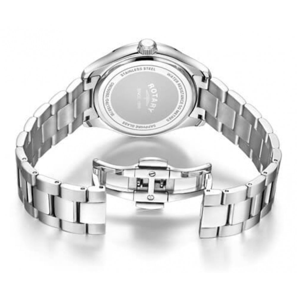 Stainless Steel Case Black Dial & Bracelet Strap Gents Oxford Watch