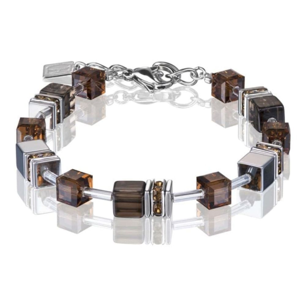 Geo Cube Brown Bracelet