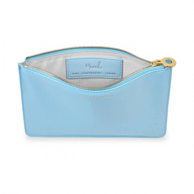 Birthstone Perfect Pouch | March | Aqua Crystal | Blue