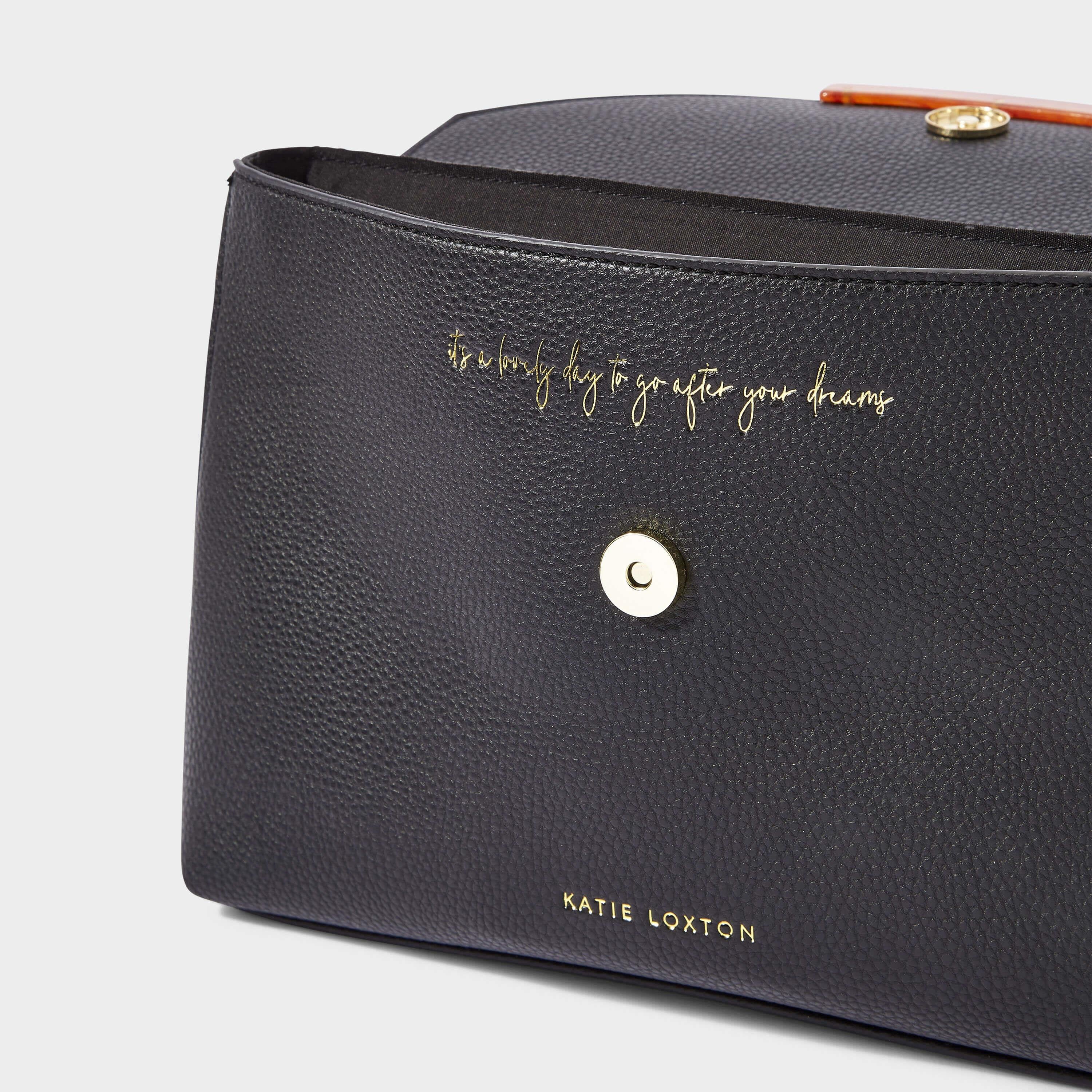 Dani Tortoiseshell Clutch | Black | 19 X 27 X 6cm