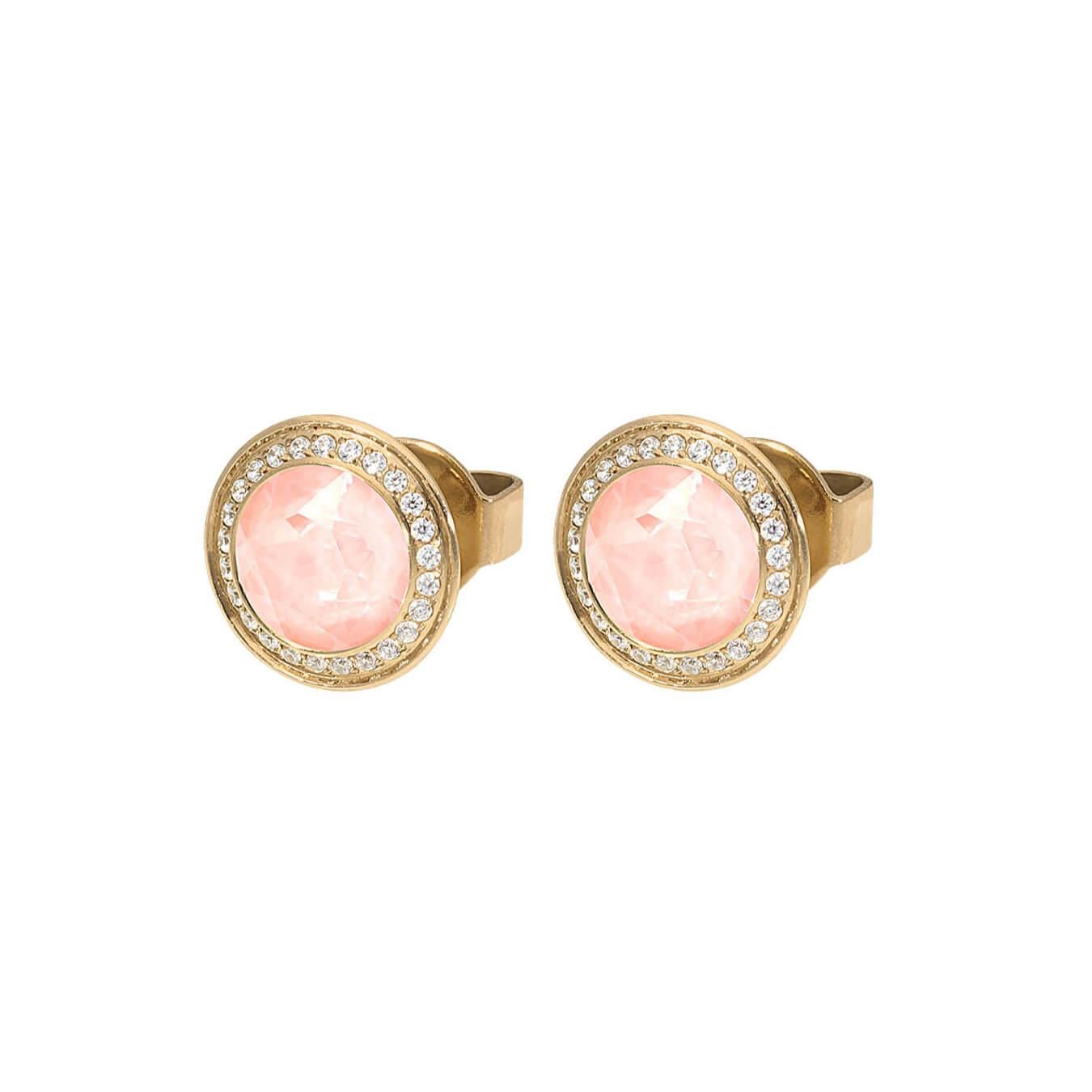 Tondo Deluxe Crystal Flamingo Ignite 9 mm Ear Studs (G/P)