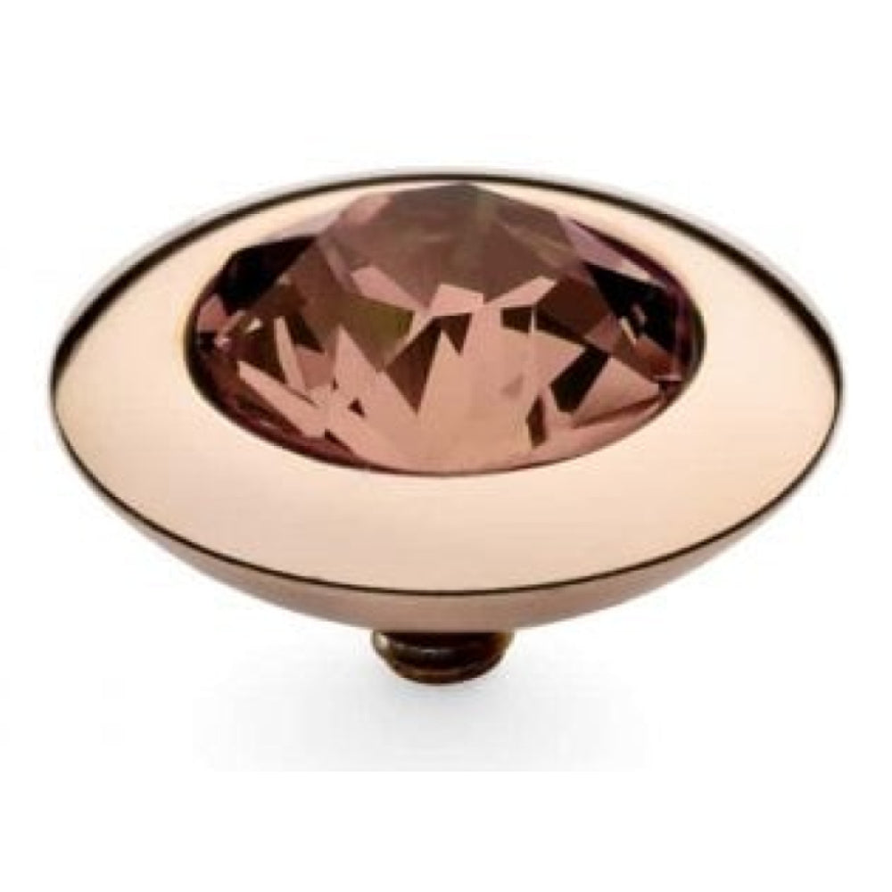 Famosa Rose Gold 13mm Tondo Ring Top Blush Rose