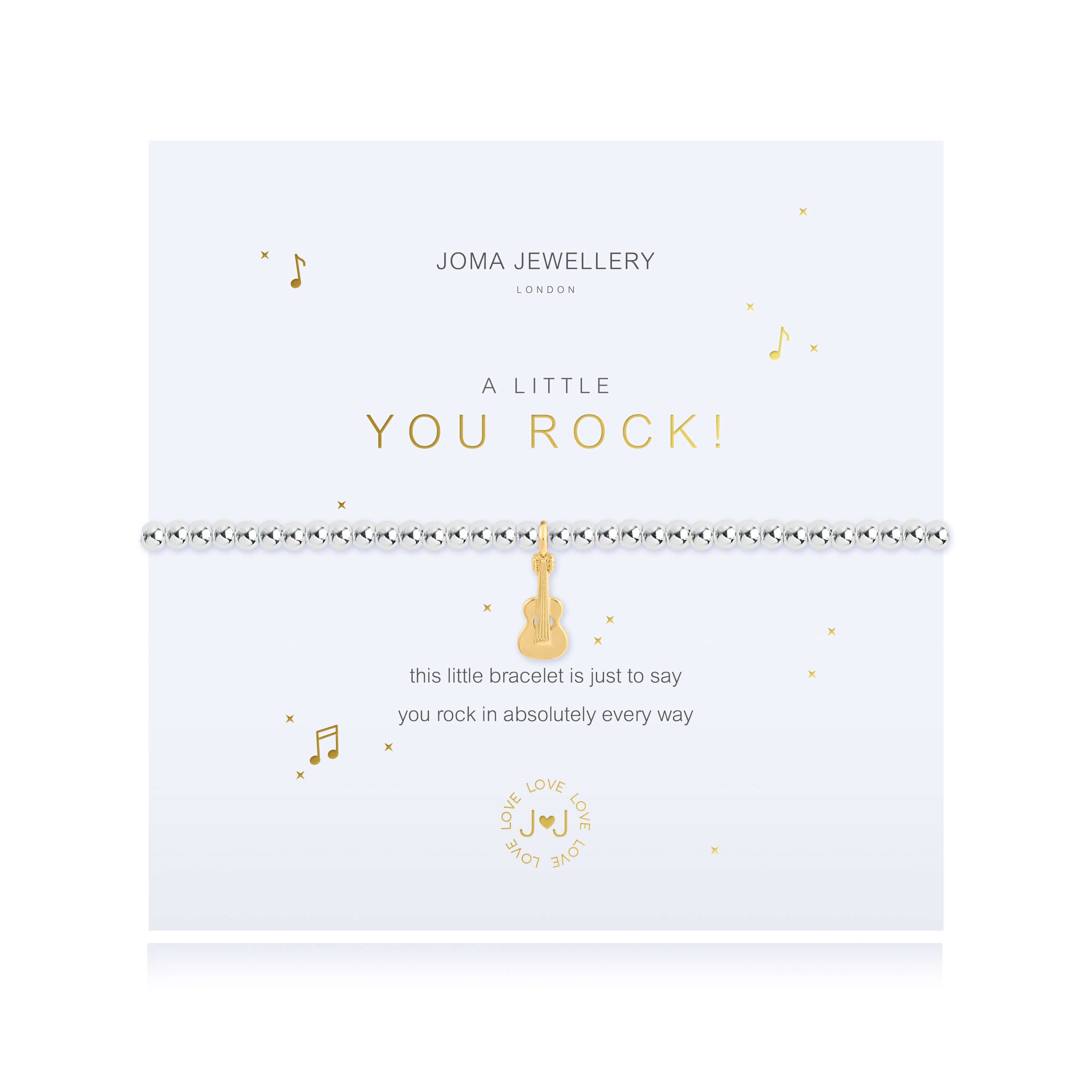 A Little | You Rock! | Silver And Gold | Bracelet | 17.5cm Stretch
