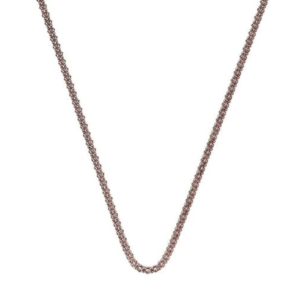 Rose Gold Plate Sterling Silver Popcorn Chain - 18"