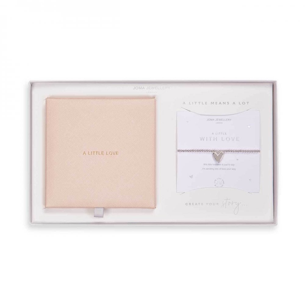 A Little Jewellery Box | With Love | Silver | Bracelet | 17.5cm Stretch