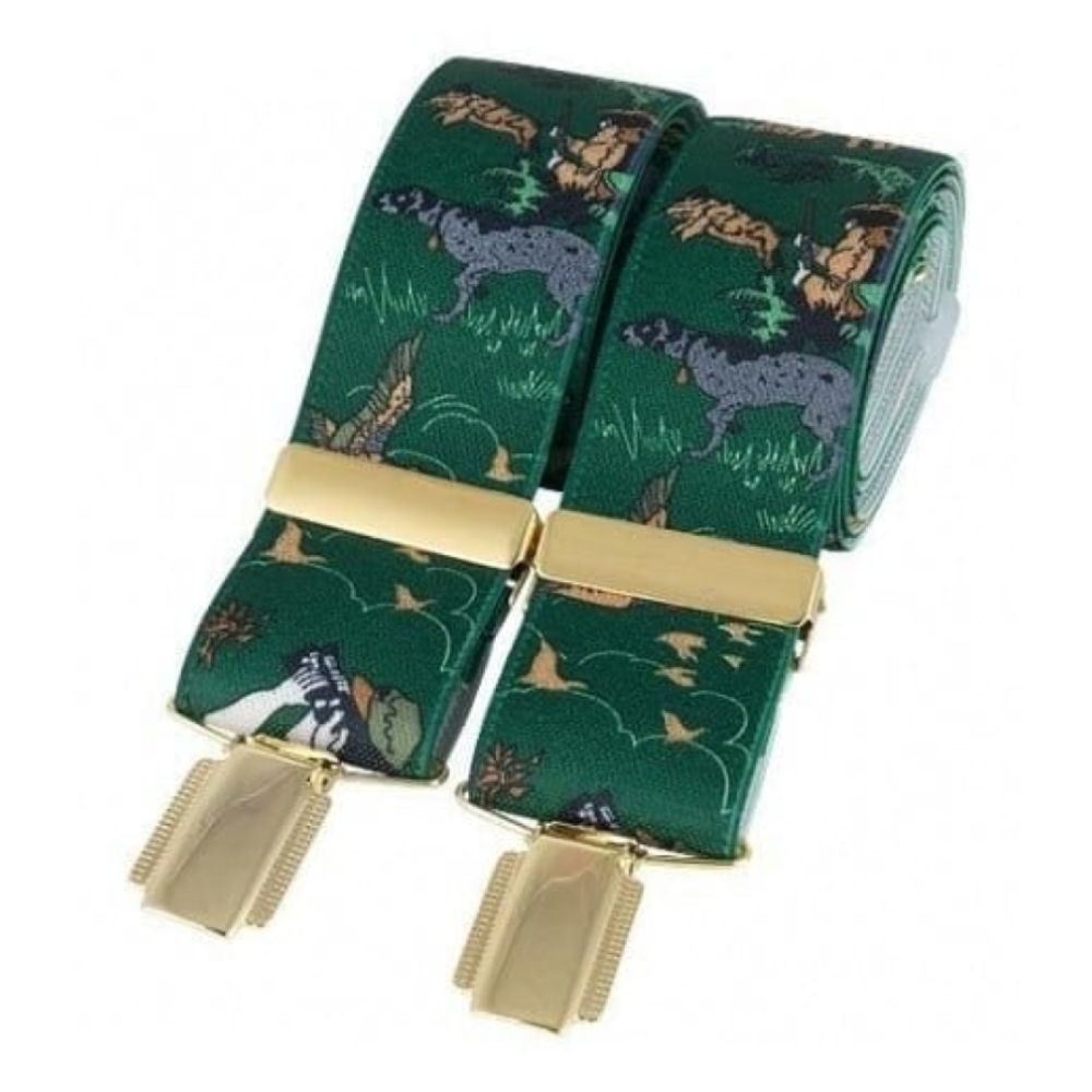 Country 35mm Gold Steel Elasticated Braces