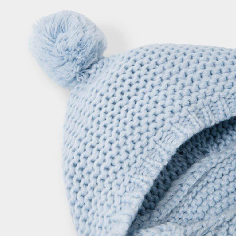Baby Knitted Poncho | Blue | 25cm X 32cm X 2cm