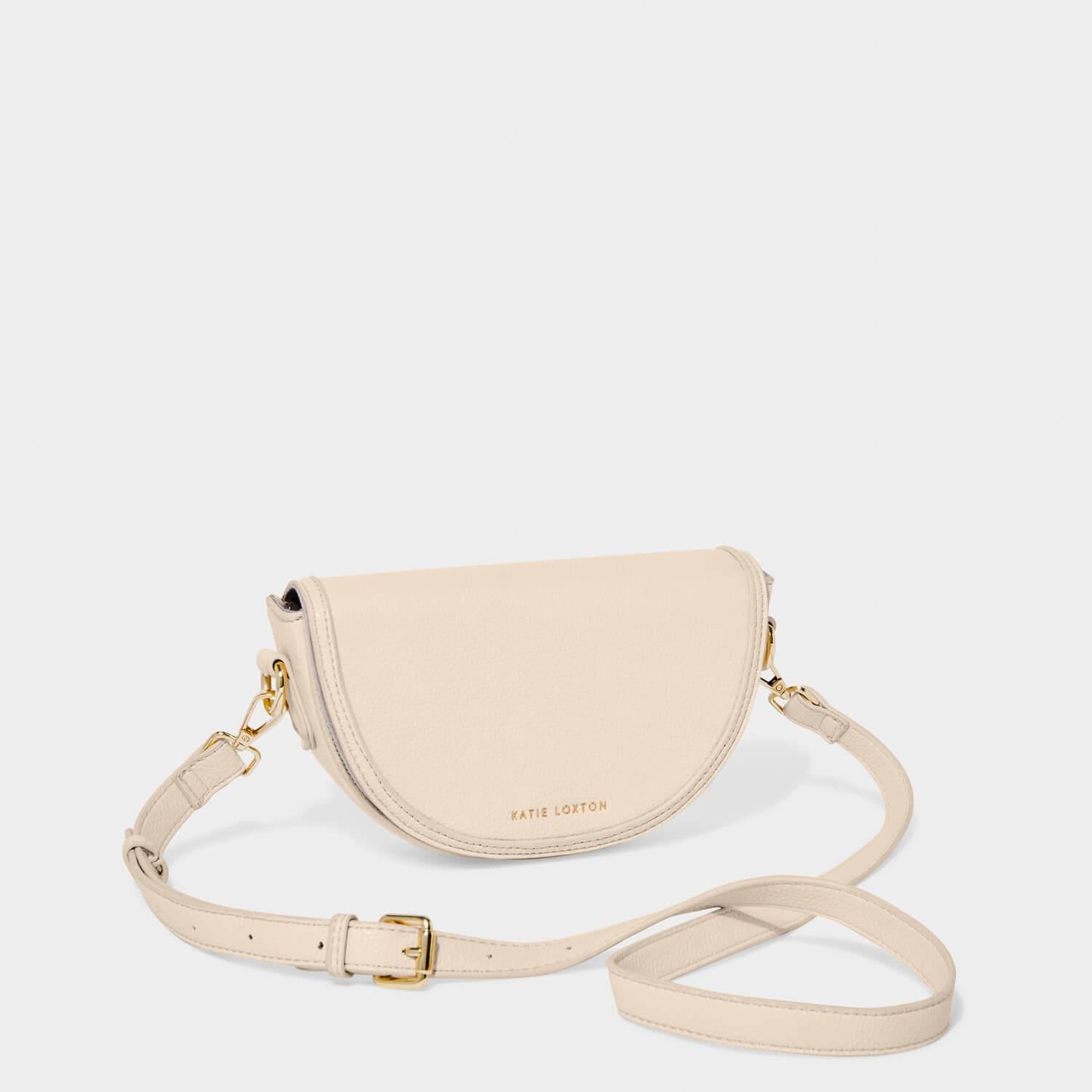 Cleo Mini Saddle Bag in Eggshell