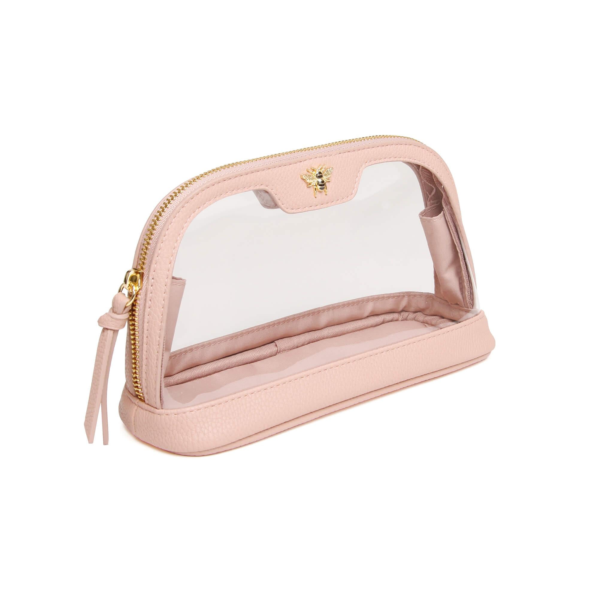 Clear Beauty Case / Make up Bag M- Pink