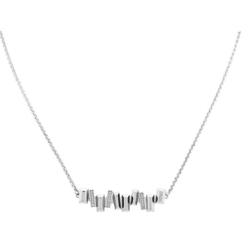 Luster SS Crystal Set Pendant Silver Necklace