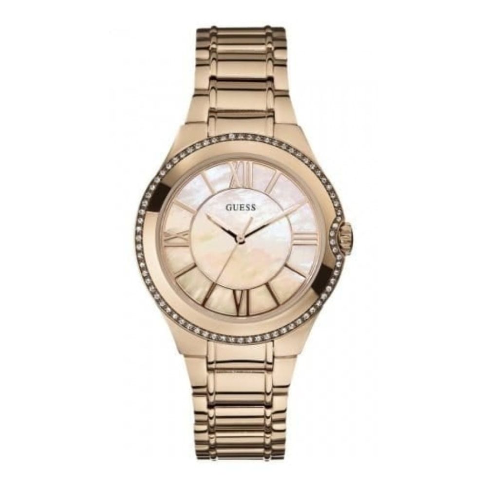 Ladies Moonbeam Rose Gold Mother of Pearl Bracelet Watch