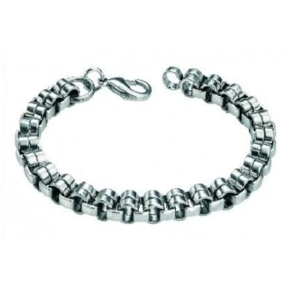 Stainless Steel Double Loop 23cm Bracelet