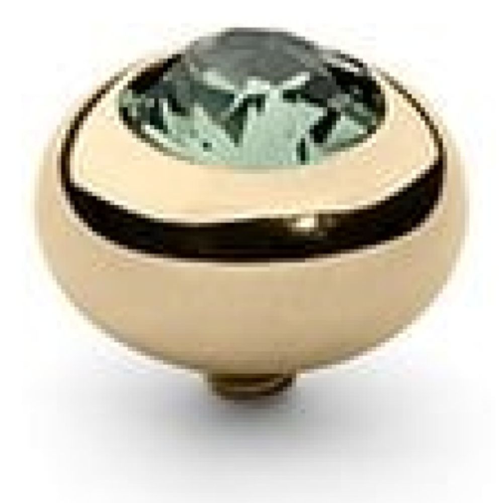 Famosa Gold 10mm Tondo Ring Top Chrysolite